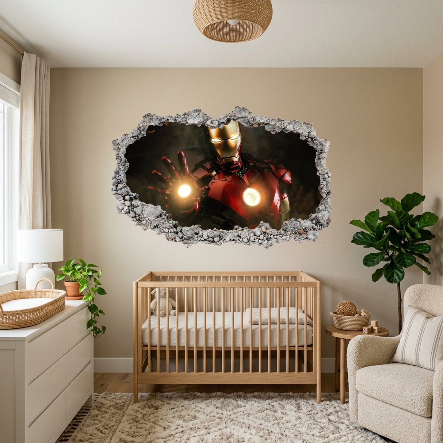 Iron Man Superhero Playroom Art Decal Vinyl Mural 101