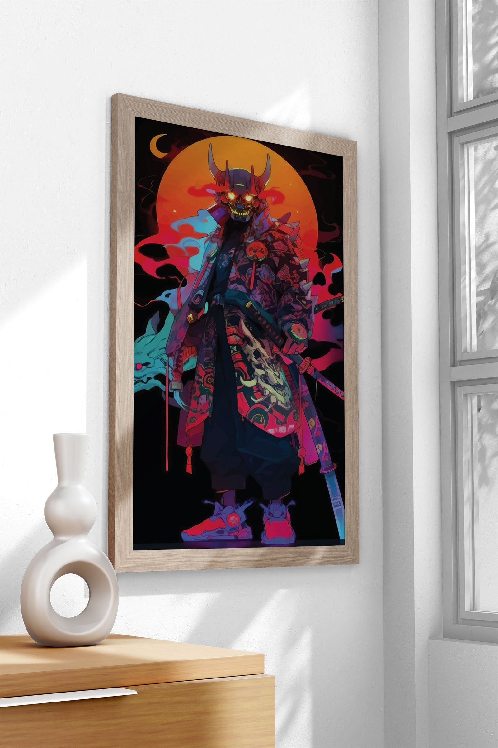 JAPANESE ONI SAMURAI ART Asian Style Poster | Wall Art for Home & Office | High-Quality Print - High-Quality Visual Display