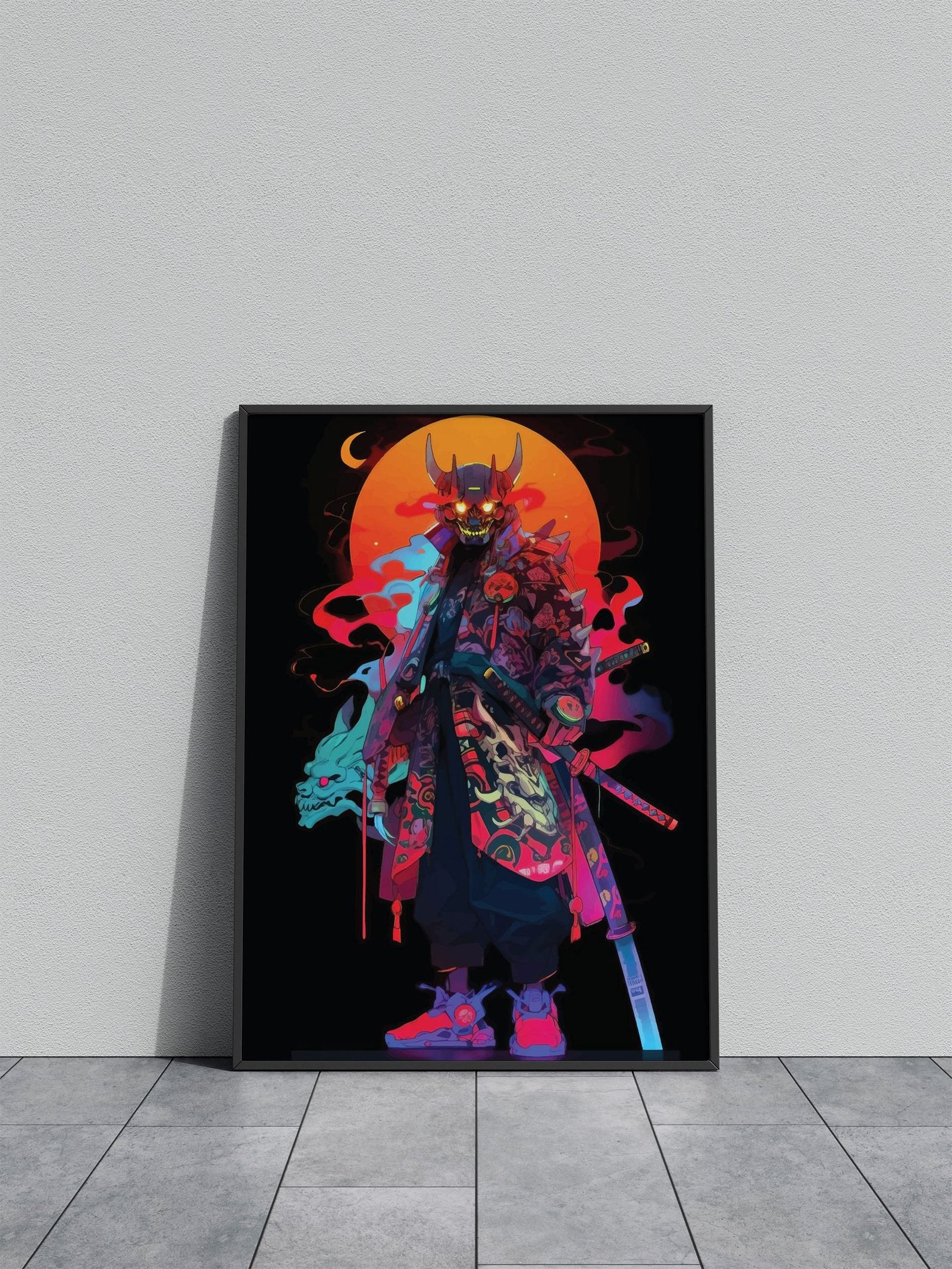 JAPANESE ONI SAMURAI ART Asian Style Poster | Wall Art for Home & Office | High-Quality Print - High-Quality Visual Display