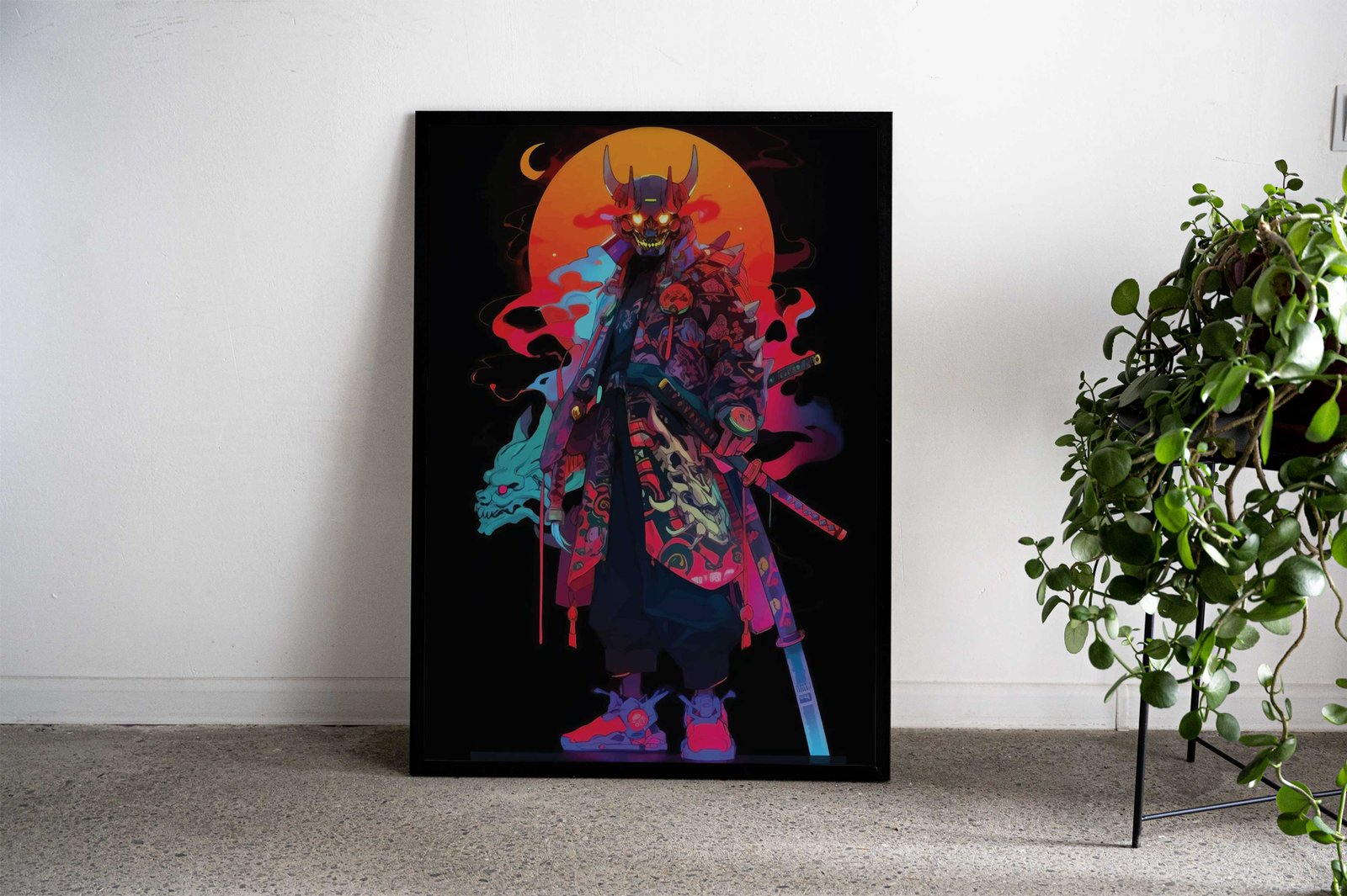JAPANESE ONI SAMURAI ART Asian Style Poster | Wall Art for Home & Office | High-Quality Print - High-Quality Visual Display
