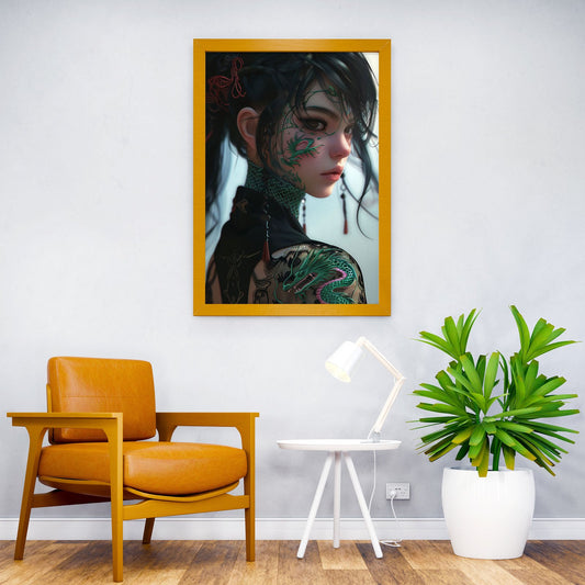 Jade Dragon princesss Asian Style Poster | Wall Art for Home & Office | High-Quality Print - High-Quality Visual Display