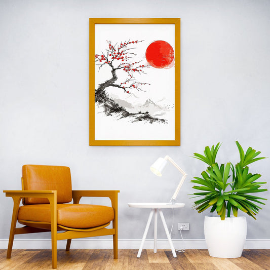 Japan Art Cherry Blossoms Asian Style Poster | Wall Art for Home & Office | High-Quality Print - High-Quality Visual Display