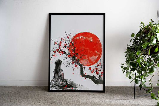 Japan Art Geisha Asian Style Poster | Wall Art for Home & Office | High-Quality Print - High-Quality Visual Display