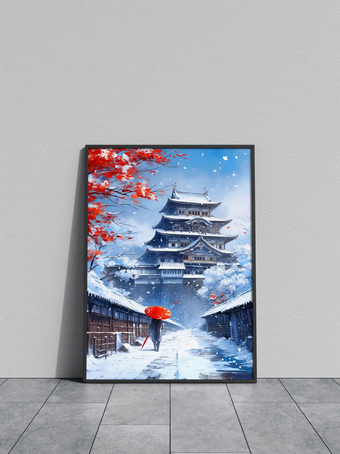 Japan Asia Winter Snow Zen Asian Style Poster | Wall Art for Home & Office | High-Quality Print