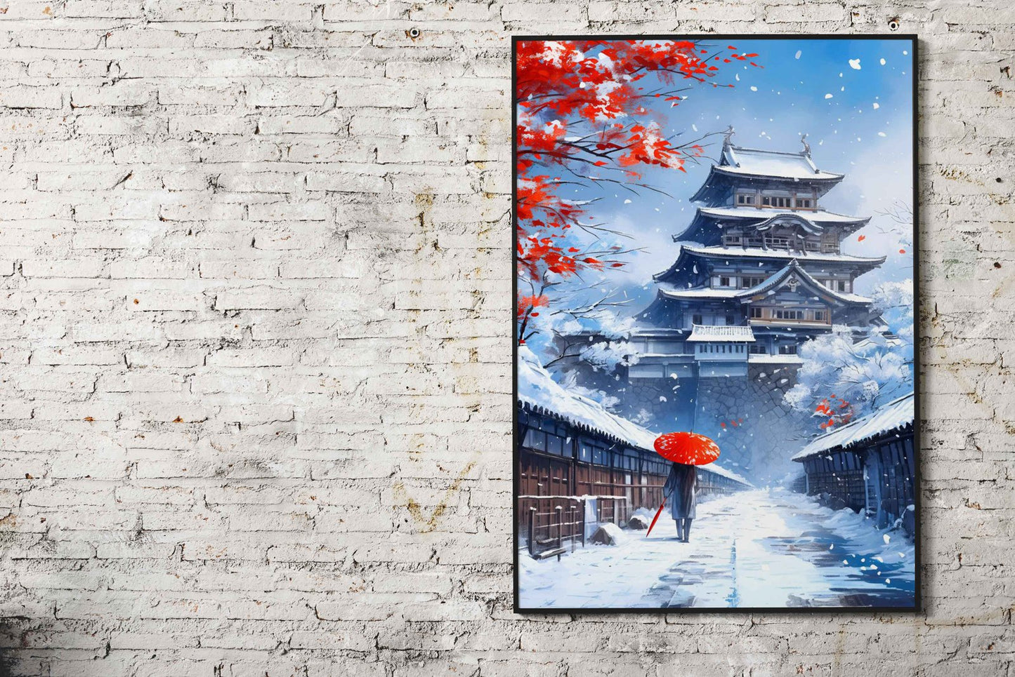 Japan Asia Winter Snow Zen Asian Style Poster | Wall Art for Home & Office | High-Quality Print