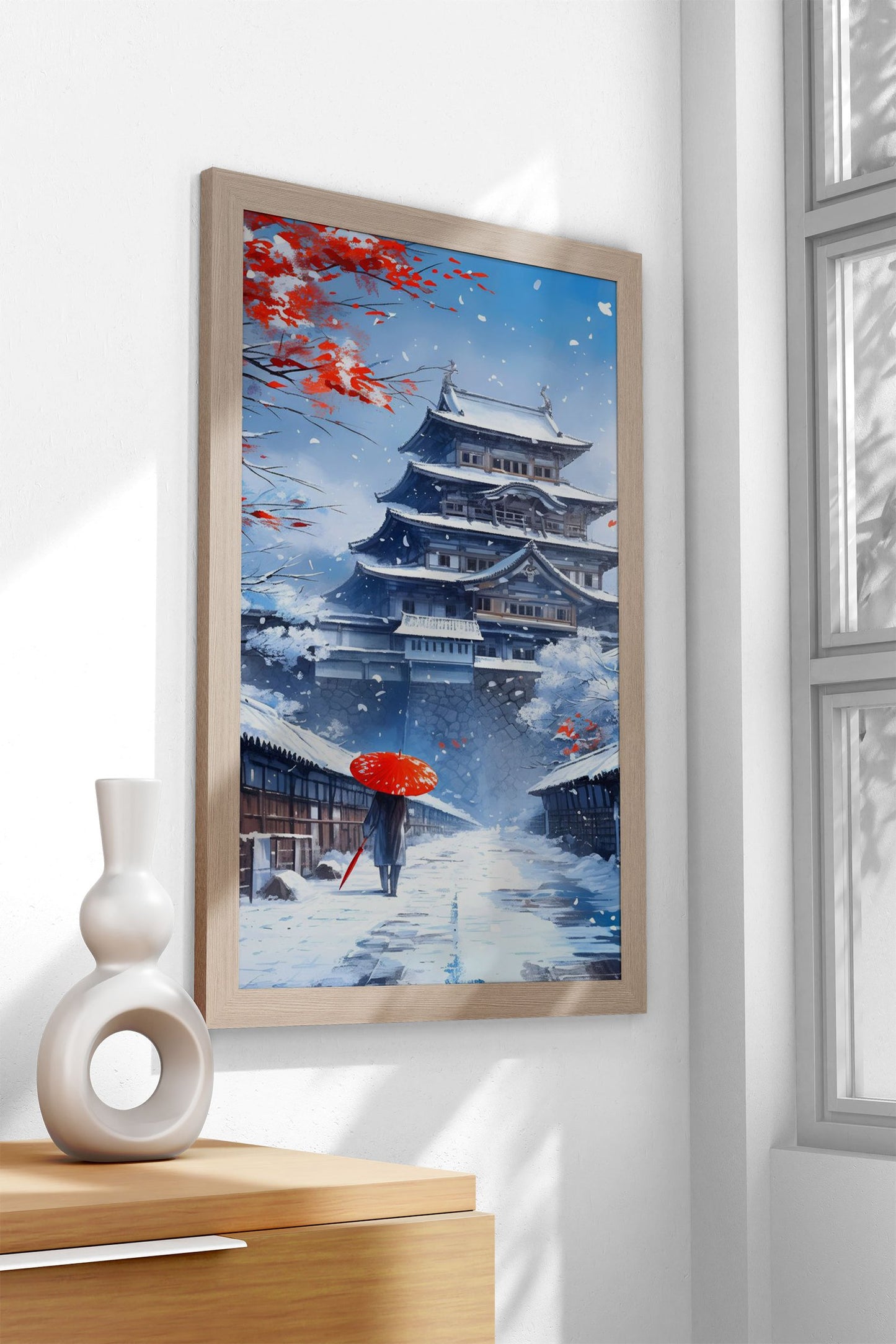 Japan Asia Winter Snow Zen Asian Style Poster | Wall Art for Home & Office | High-Quality Print