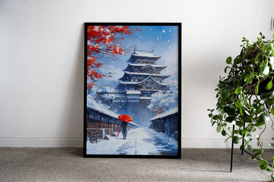 Japan Asia Winter Snow Zen Asian Style Poster | Wall Art for Home & Office | High-Quality Print - High-Quality Visual Display