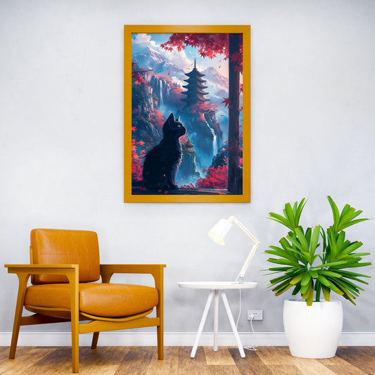Japan Cat Scenery Asian Style Poster | Wall Art for Home & Office | High-Quality Print - High-Quality Visual Display