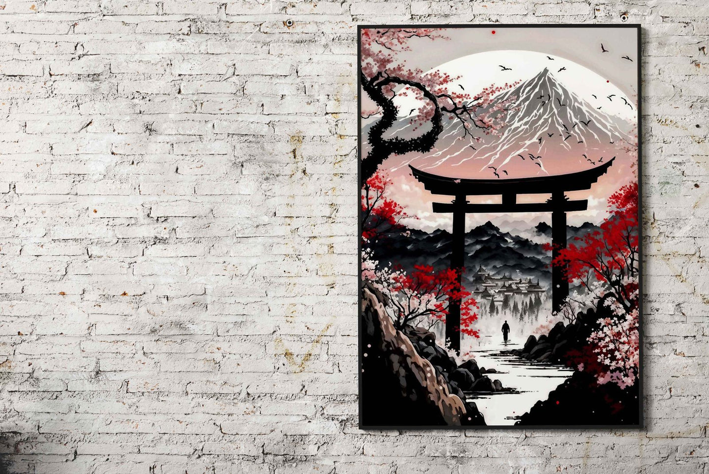 Japan Cherry Blossom Tori Asian Style Poster | Wall Art for Home & Office | High-Quality Print