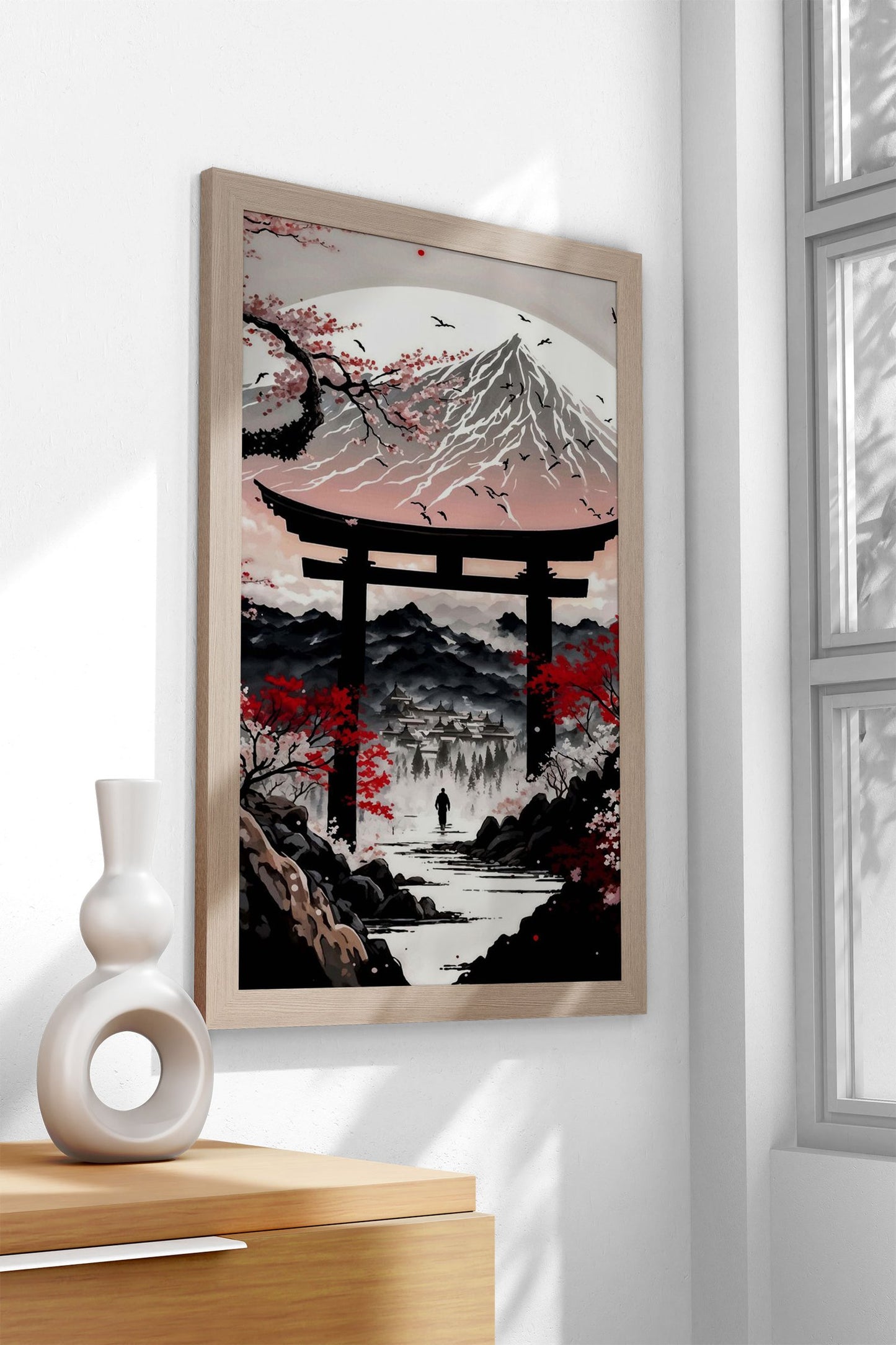 Japan Cherry Blossom Tori Asian Style Poster | Wall Art for Home & Office | High-Quality Print
