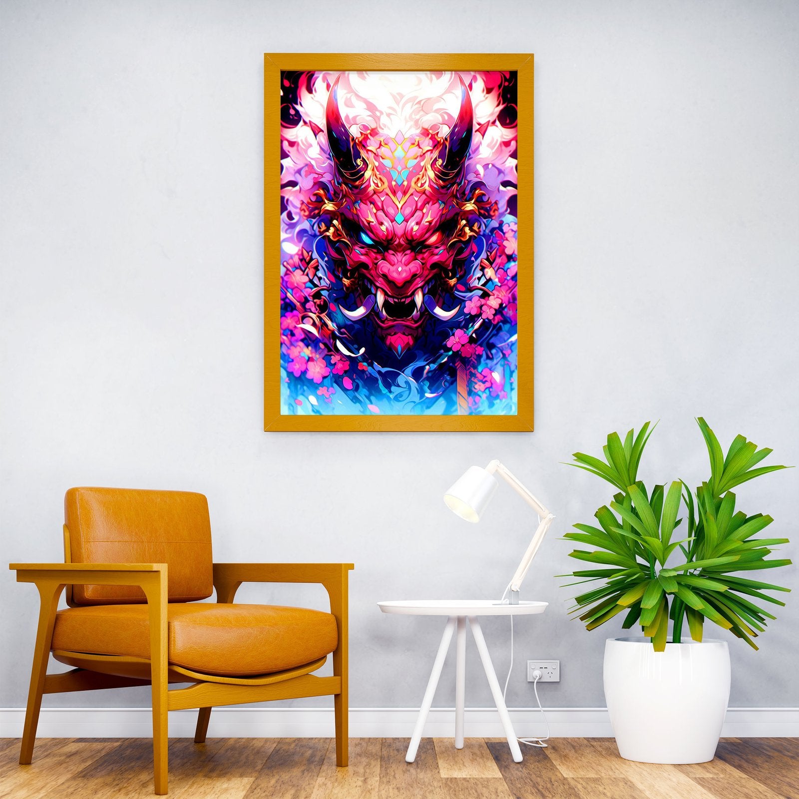 Japan Devil Mask Asian Style Poster | Wall Art for Home & Office | High-Quality Print - High-Quality Visual Display