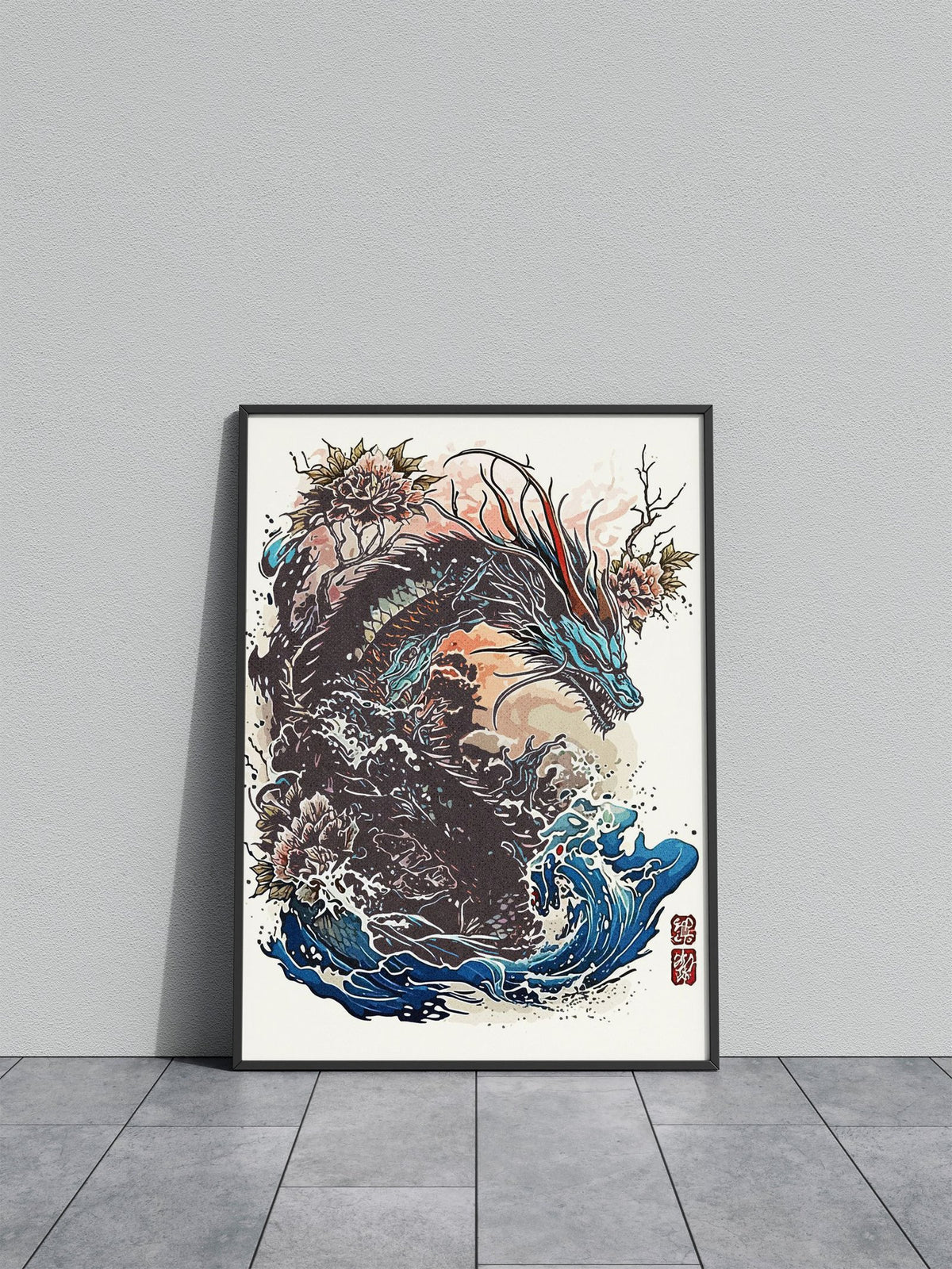 Japan Dragon Art Asian Style Poster | Wall Art for Home & Office | High-Quality Print - High-Quality Visual Display