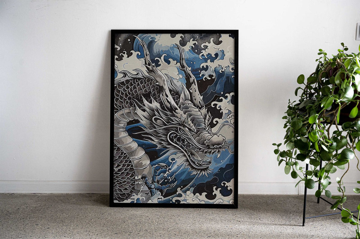 Japan Dragon Asian Style Poster | Wall Art for Home & Office | High-Quality Print - High-Quality Visual Display