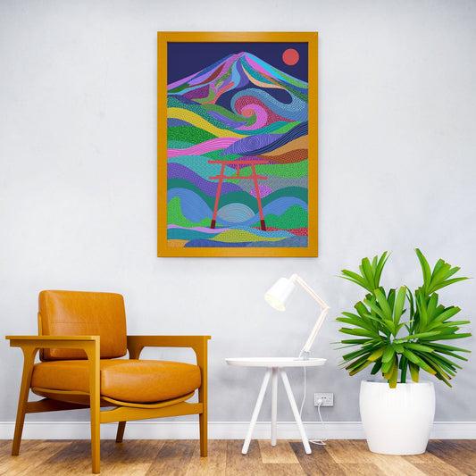 Japan Dream Mountain Asian Style Poster | Wall Art for Home & Office | High-Quality Print - High-Quality Visual Display