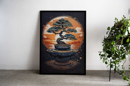 Japan Eternal Bonsai Harmo Asian Style Poster | Wall Art for Home & Office | High-Quality Print - High-Quality Visual Display