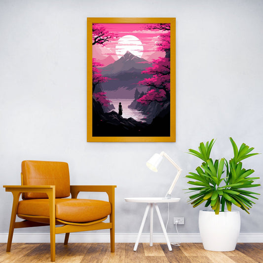 Japan Forest Pixel Art Asian Style Poster | Wall Art for Home & Office | High-Quality Print - High-Quality Visual Display
