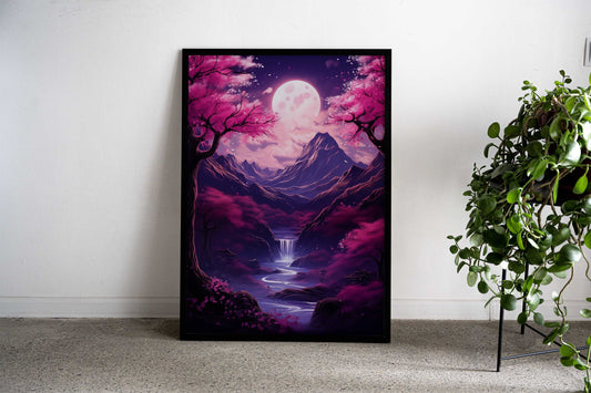 Japan Fuji Cherry Tree Asian Style Poster | Wall Art for Home & Office | High-Quality Print - High-Quality Visual Display