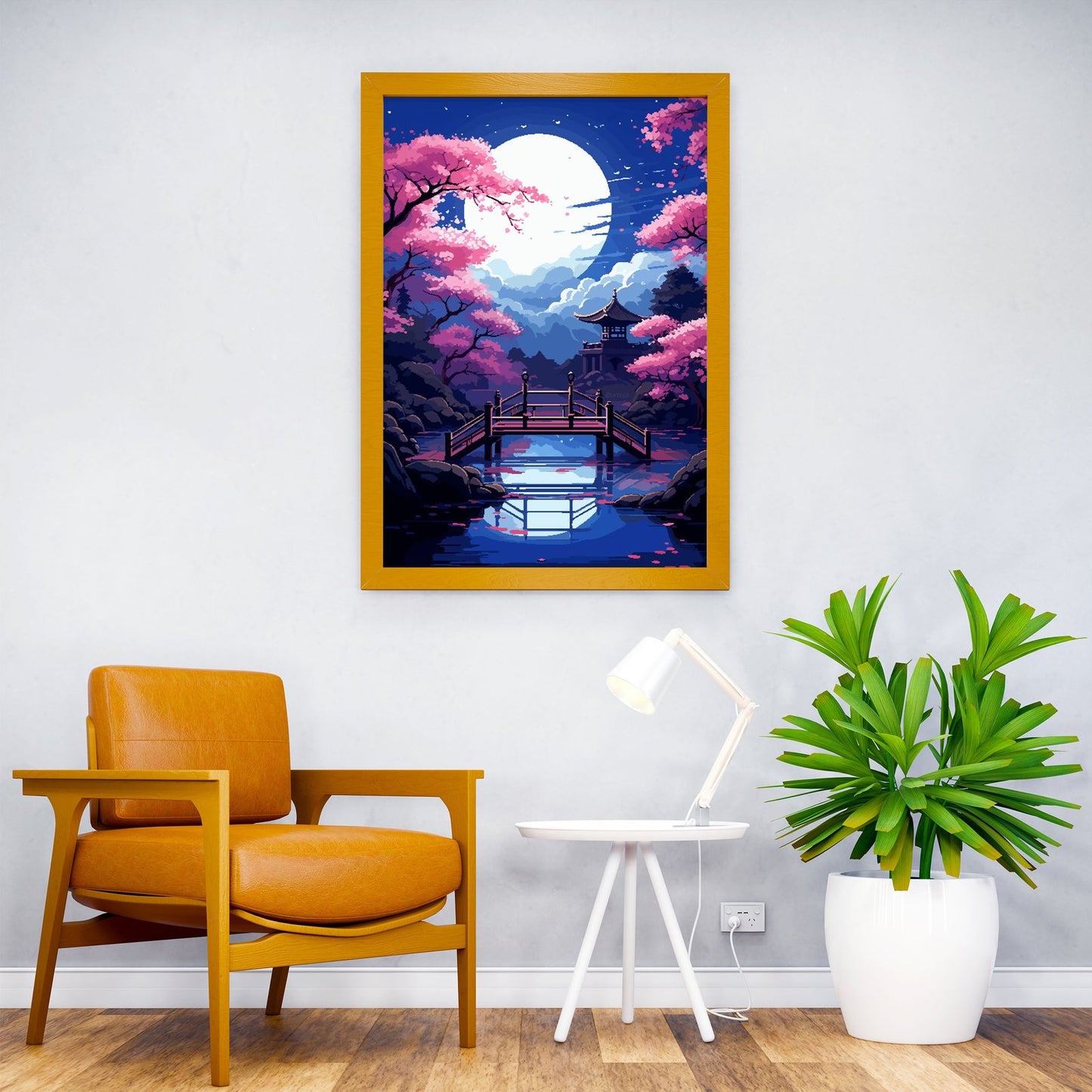 Japan Garden Zen Pixel Art Asian Style Poster | Wall Art for Home & Office | High-Quality Print - High-Quality Visual Display