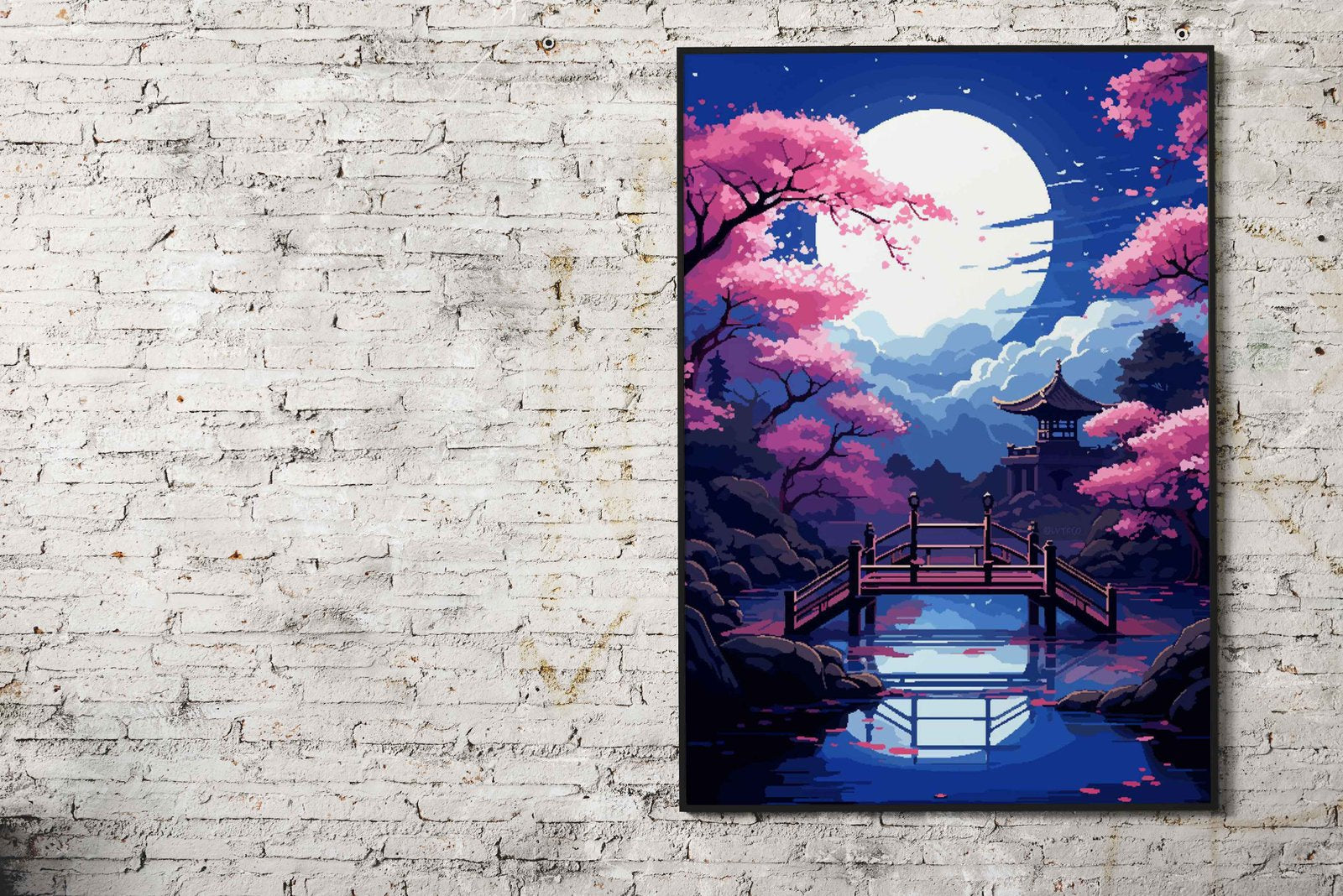 Japan Garden Zen Pixel Art Asian Style Poster | Wall Art for Home & Office | High-Quality Print - High-Quality Visual Display