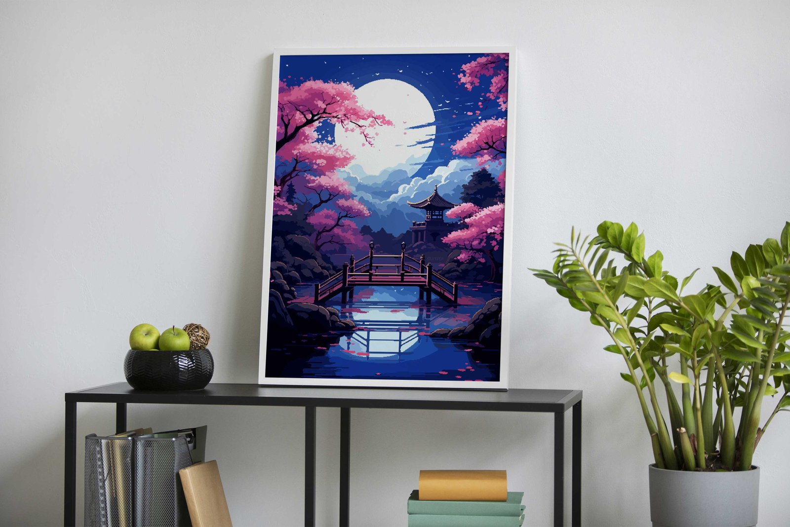 Japan Garden Zen Pixel Art Asian Style Poster | Wall Art for Home & Office | High-Quality Print - High-Quality Visual Display
