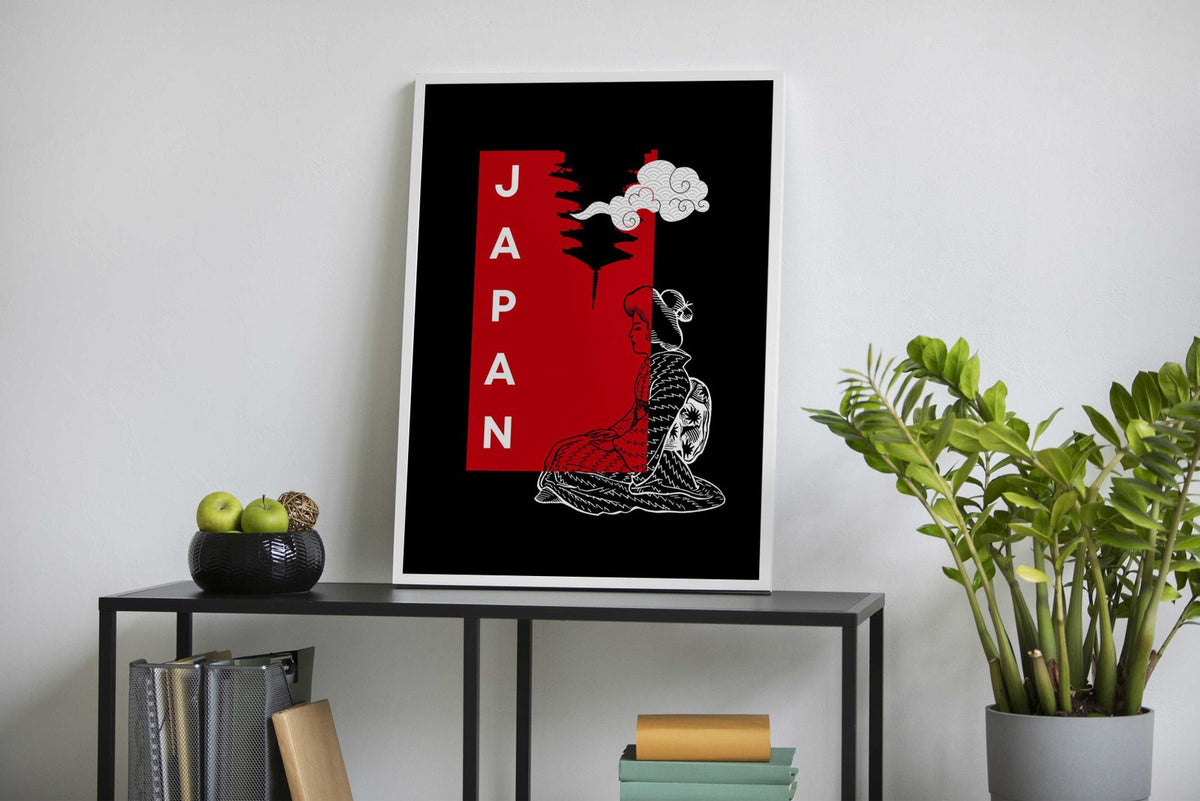 Japan Geisha Art Asian Style Poster | Wall Art for Home & Office | High-Quality Print - High-Quality Visual Display