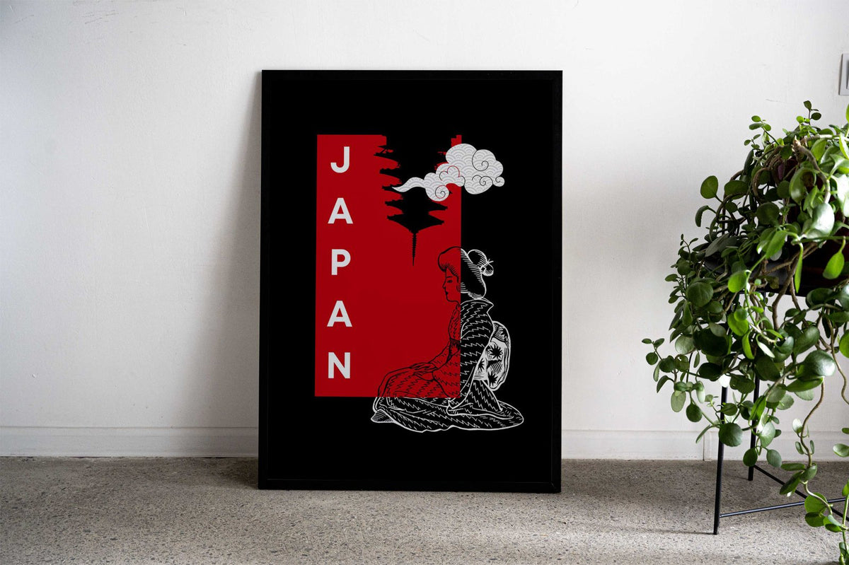 Japan Geisha Art Asian Style Poster | Wall Art for Home & Office | High-Quality Print - High-Quality Visual Display
