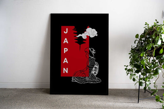 Japan Geisha Art Asian Style Poster | Wall Art for Home & Office | High-Quality Print - High-Quality Visual Display