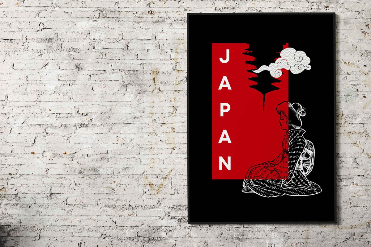 Japan Geisha Art Asian Style Poster | Wall Art for Home & Office | High-Quality Print - High-Quality Visual Display