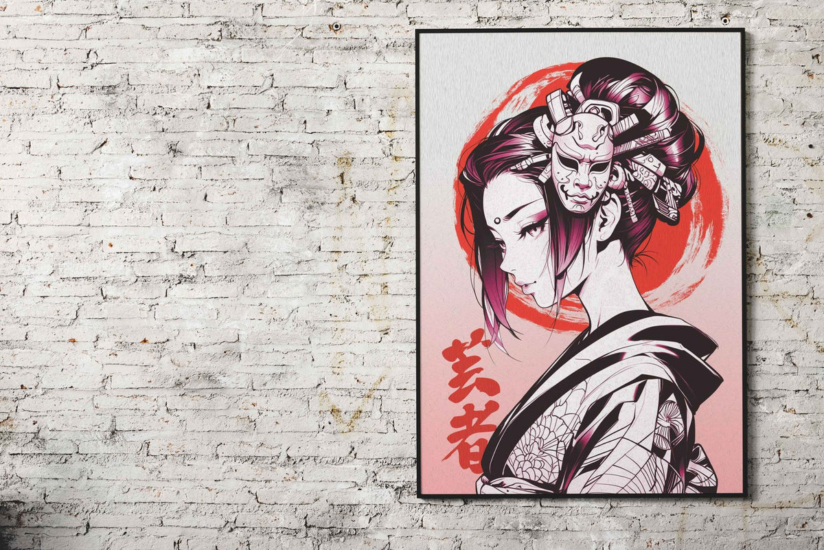 Japan Geisha oil painting Asian Style Poster | Wall Art for Home & Office | High-Quality Print - High-Quality Visual Display