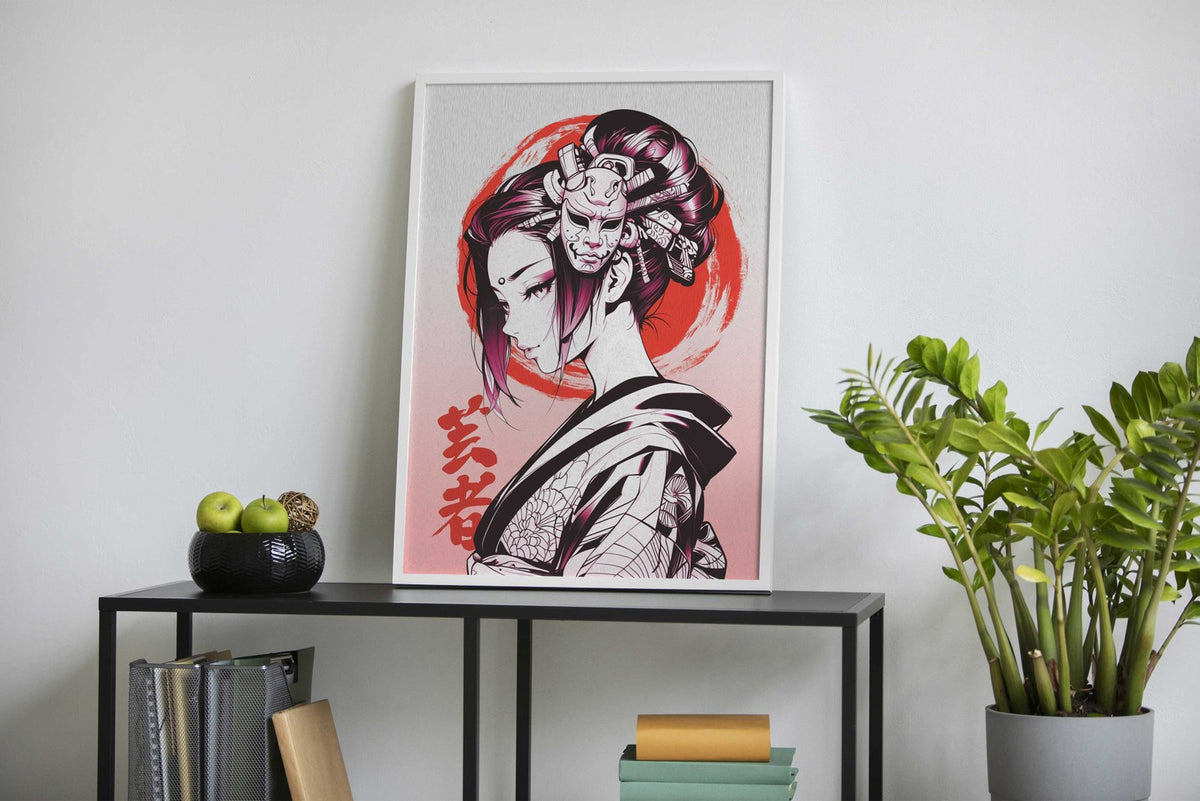 Japan Geisha oil painting Asian Style Poster | Wall Art for Home & Office | High-Quality Print - High-Quality Visual Display