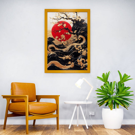 Japan Gold Asian Style Poster | Wall Art for Home & Office | High-Quality Print - High-Quality Visual Display