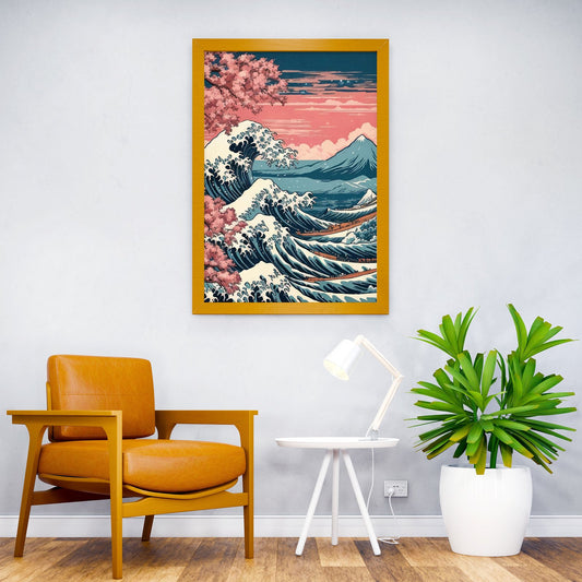 Japan Great Wave Kanagawa Asian Style Poster | Wall Art for Home & Office | High-Quality Print - High-Quality Visual Display