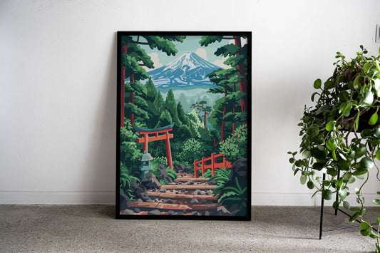 Japan Hiking Mount Fuji Asian Style Poster | Wall Art for Home & Office | High-Quality Print - High-Quality Visual Display