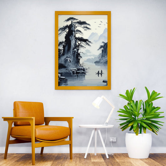 Japan Ink Wash Painting Asian Style Poster | Wall Art for Home & Office | High-Quality Print - High-Quality Visual Display