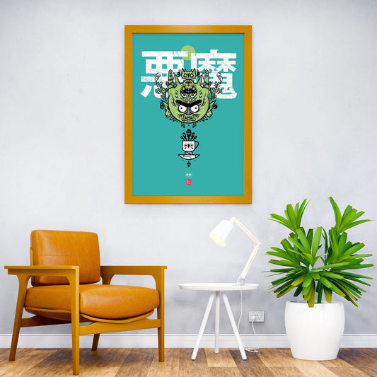 Japan Inspired Tea Demon Asian Style Poster | Wall Art for Home & Office | High-Quality Print - High-Quality Visual Display