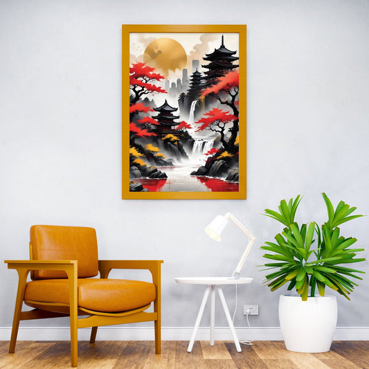 Japan Landscape ink Asian Style Poster | Wall Art for Home & Office | High-Quality Print - High-Quality Visual Display