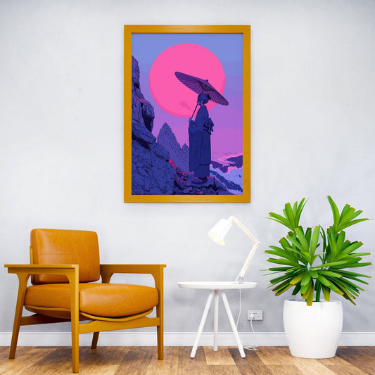 Japan Lofi Pink Retro Asian Style Poster | Wall Art for Home & Office | High-Quality Print - High-Quality Visual Display