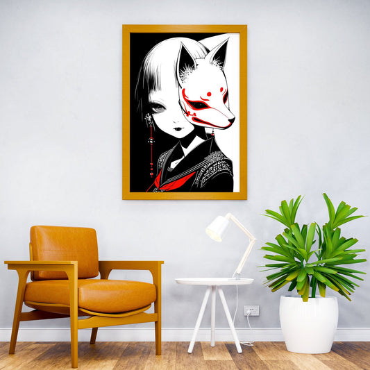 Japan Mask Asian Style Poster | Wall Art for Home & Office | High-Quality Print - High-Quality Visual Display
