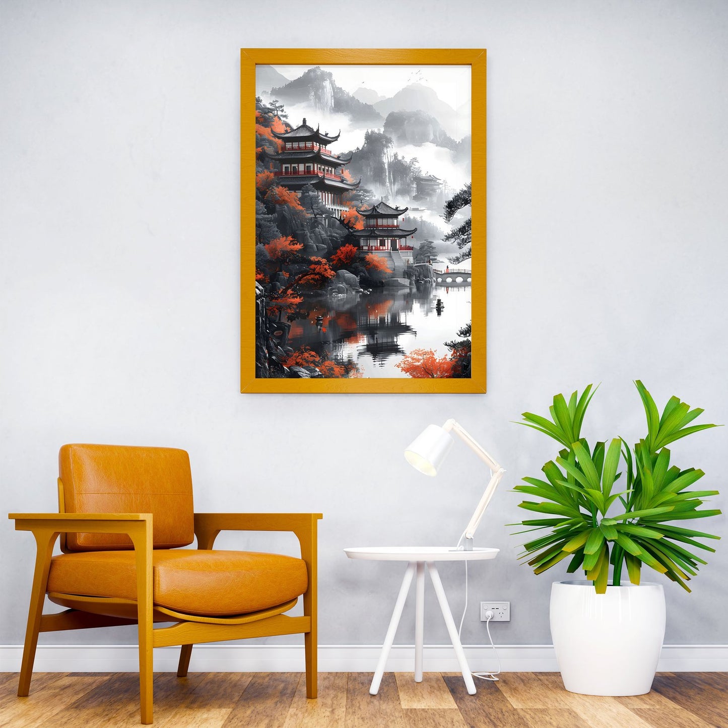 Japan Misty Mountains Asian Style Poster | Wall Art for Home & Office | High-Quality Print - High-Quality Visual Display