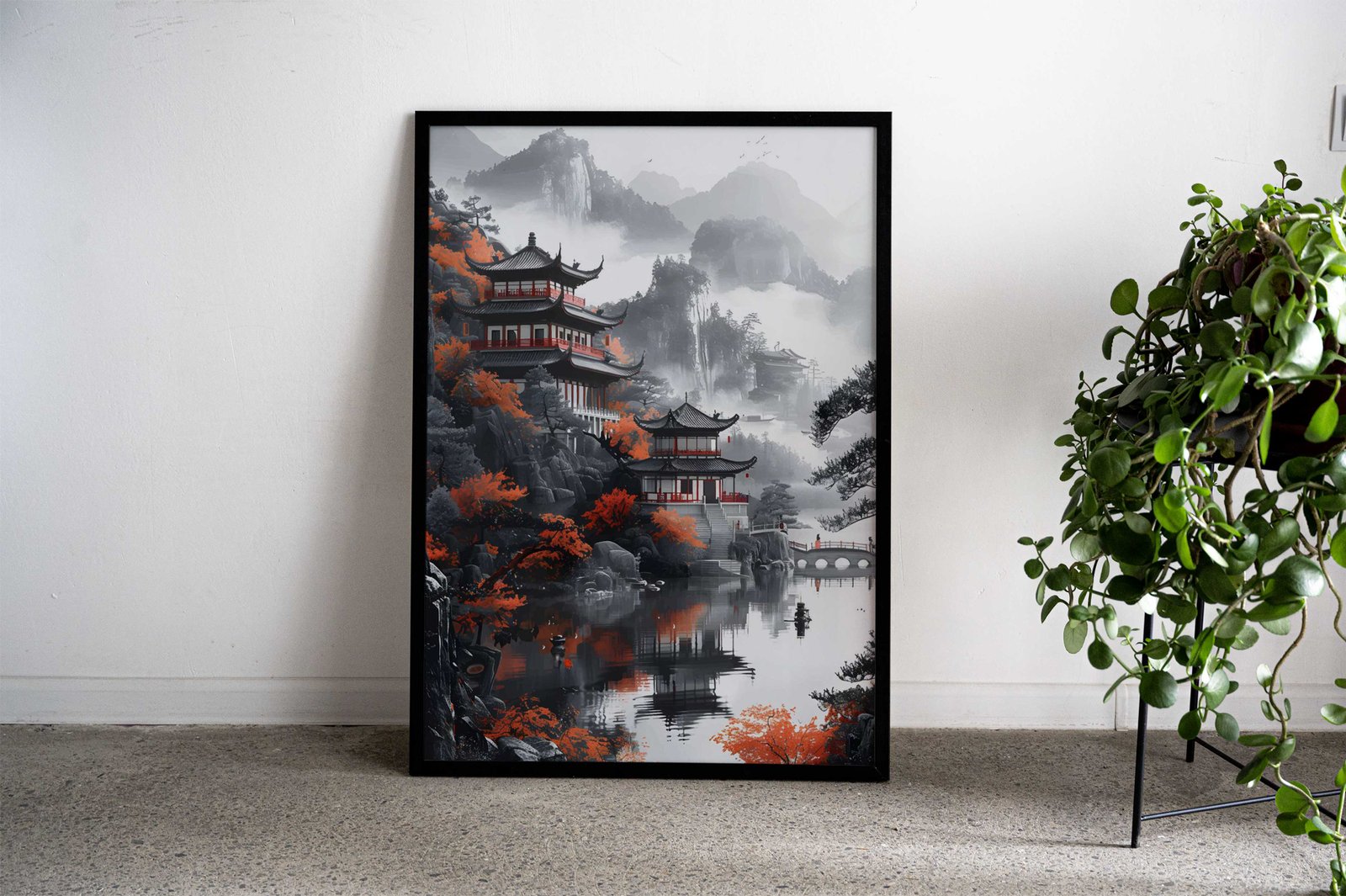 Japan Misty Mountains Asian Style Poster | Wall Art for Home & Office | High-Quality Print - High-Quality Visual Display