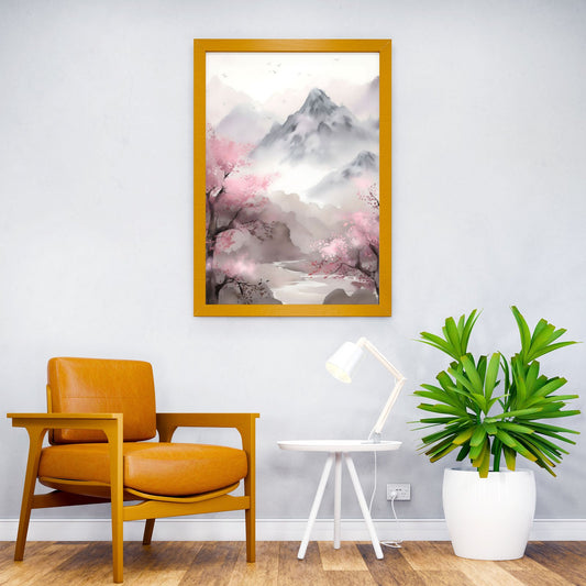 Japan Mountain Landscape Asian Style Poster | Wall Art for Home & Office | High-Quality Print - High-Quality Visual Display