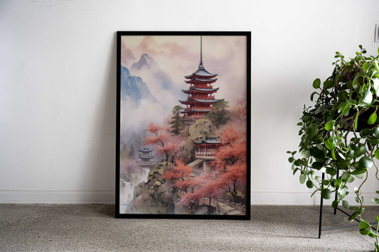 Japan Mountain Asian Style Poster | Wall Art for Home & Office | High-Quality Print - High-Quality Visual Display