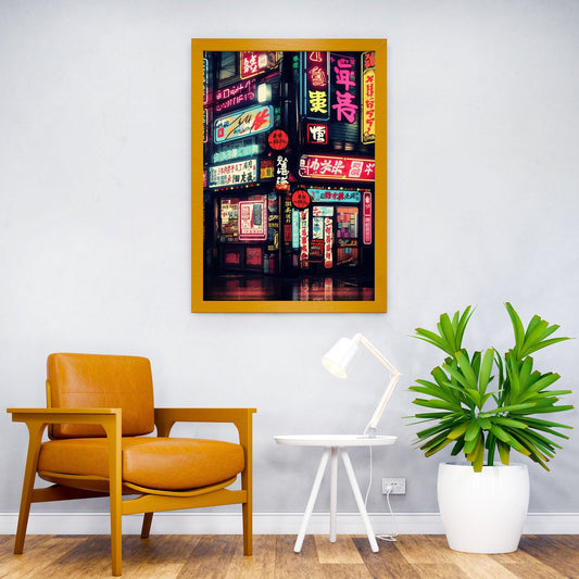 Japan Neon Art Asian Style Poster | Wall Art for Home & Office | High-Quality Print - High-Quality Visual Display