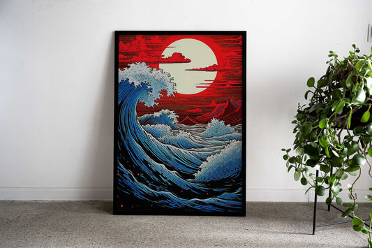 Japan Ocean Asian Style Poster | Wall Art for Home & Office | High-Quality Print - High-Quality Visual Display