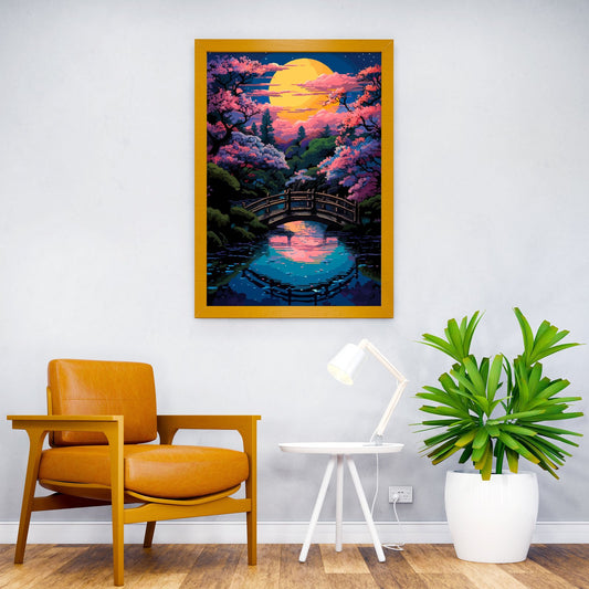 Japan Pastel Garden Pixel Asian Style Poster | Wall Art for Home & Office | High-Quality Print - High-Quality Visual Display