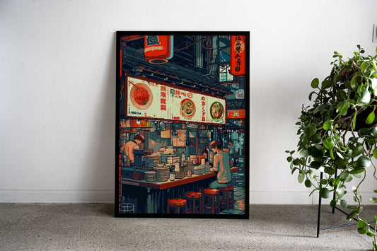 Japan Ramen Pixel Art Asian Style Poster | Wall Art for Home & Office | High-Quality Print - High-Quality Visual Display