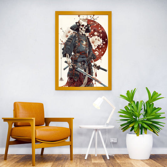 Japan Sakura Adorned Ronin Asian Style Poster | Wall Art for Home & Office | High-Quality Print - High-Quality Visual Display