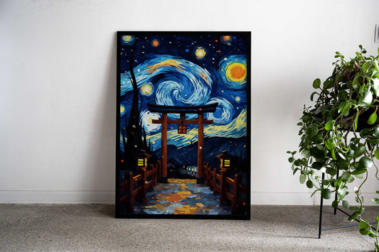 Japan Starry Night Van Gog Asian Style Poster | Wall Art for Home & Office | High-Quality Print - High-Quality Visual Display