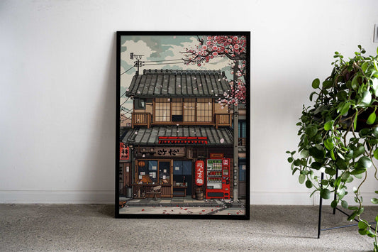 Japan Store Pixel Art Asian Style Poster | Wall Art for Home & Office | High-Quality Print - High-Quality Visual Display