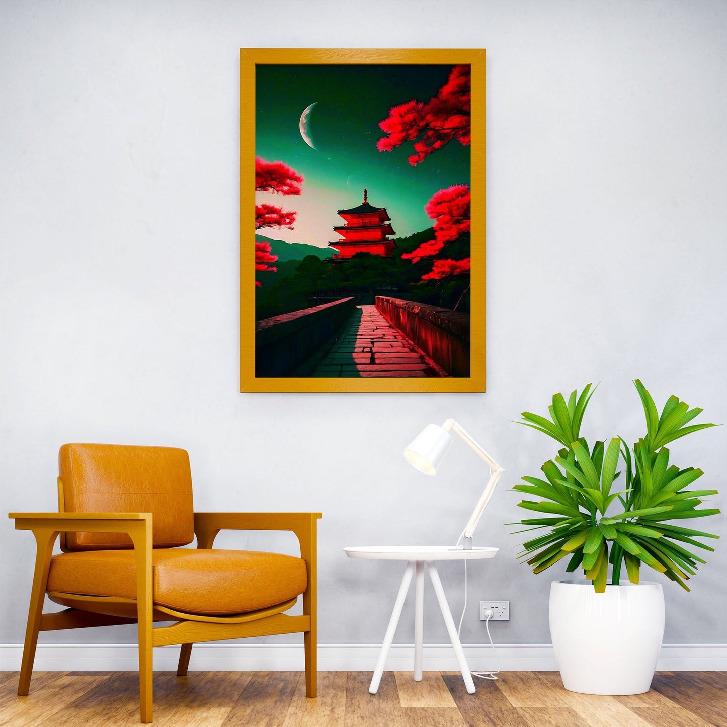 Japan View Castle Asian Style Poster | Wall Art for Home & Office | High-Quality Print - High-Quality Visual Display